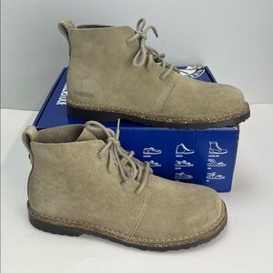 Birkenstock Uppsala Mid Lace Up Suede Leather Boots Taupe EU 42 US Mens 9 New